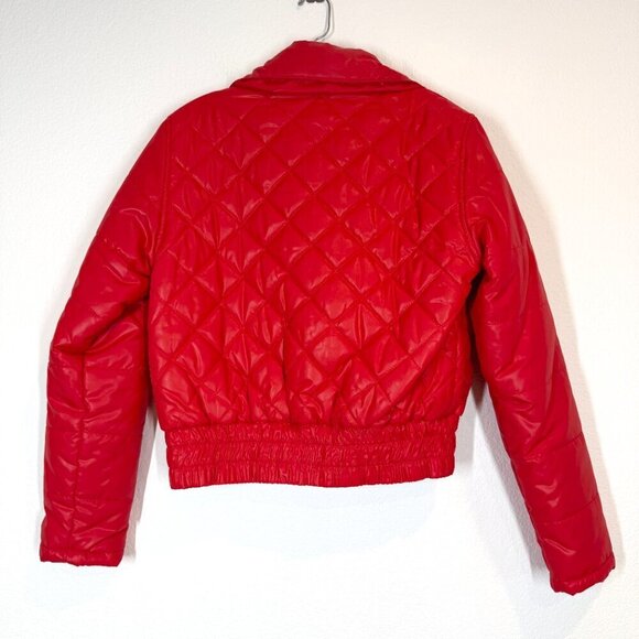 Kitson Red Puffer Jacket Quilted Large - Picture 2 of 11